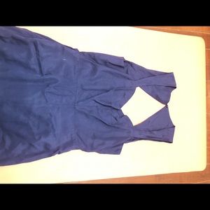 Kendle&ke designed woman jumpsuit blue open back